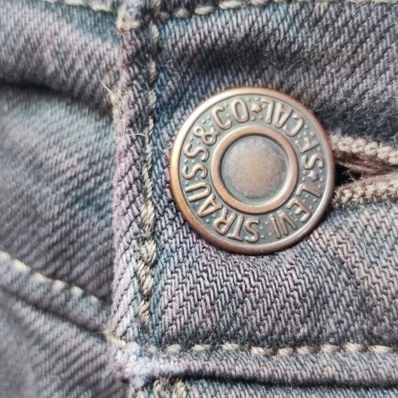 Levi's jeans button fly hard washed black  boys size 29 - Picture 8 of 11